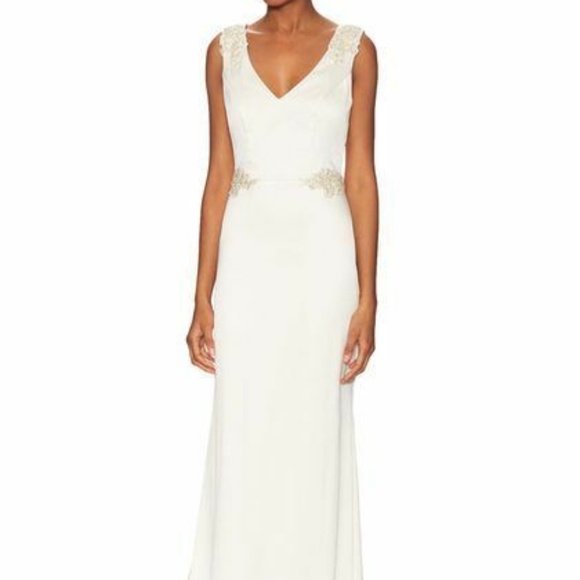 NICOLE MILLER ALEXANDRA SATIN BRIDAL DRESS ID10000 - Picture 3 of 11